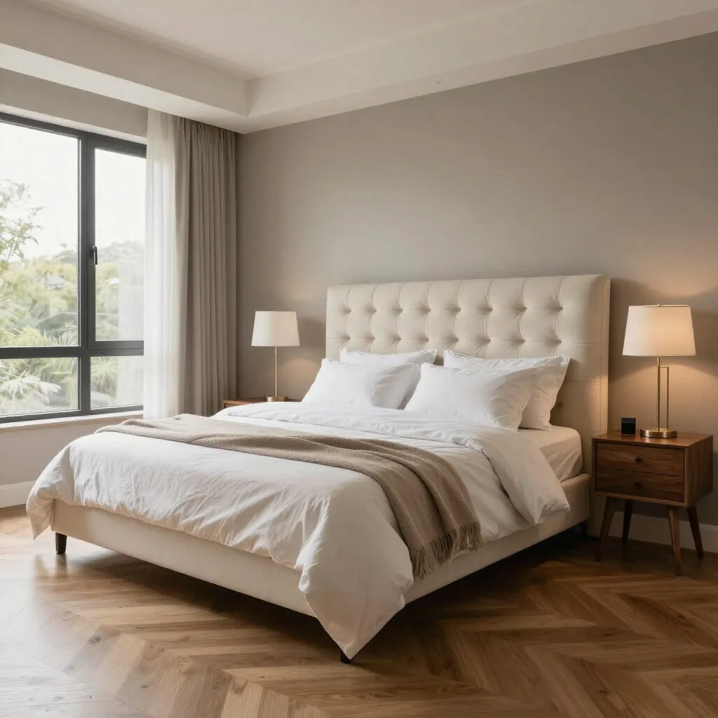 Chambre aux matériaux naturels