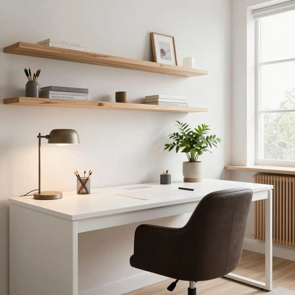 Coin bureau avec rangements intégrés